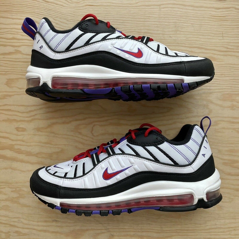 Nike Air Max 98 Raptors Size 8.5 Mens 640744-110 White/Psychic Purple